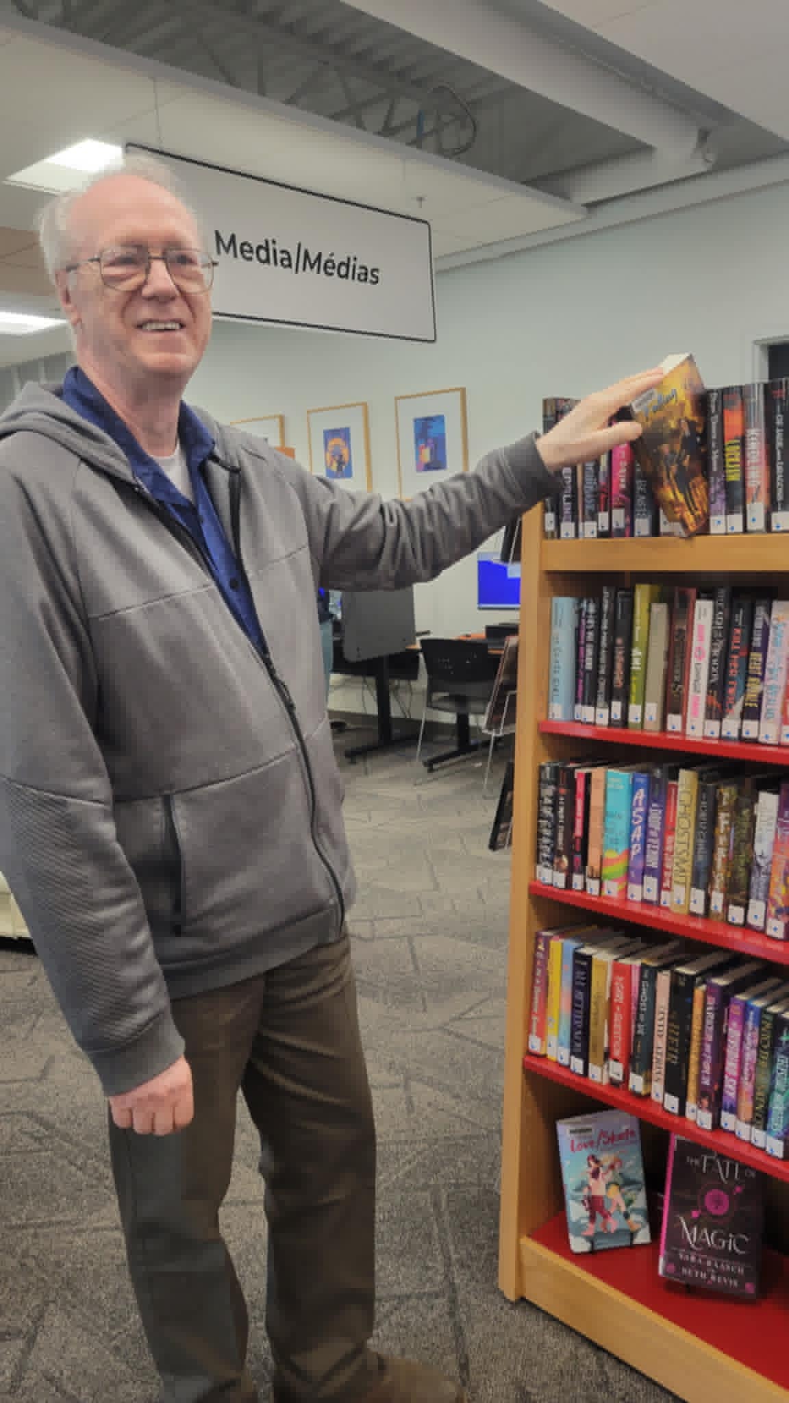 A shelfie at the local public library
